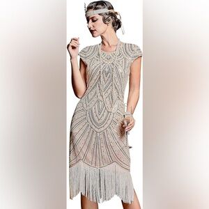 1920s style flapper dress, size small